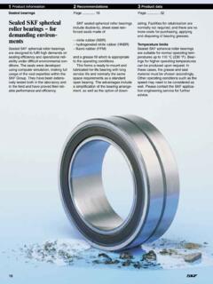 Sealed SKF spherical roller bearings – for …