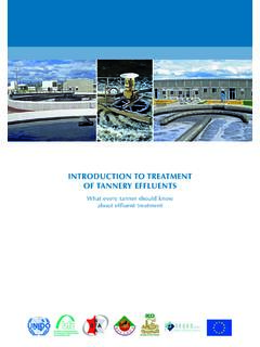 INTRODUCTION TO TREATMENT OF TANNERY EFFLUENTS
