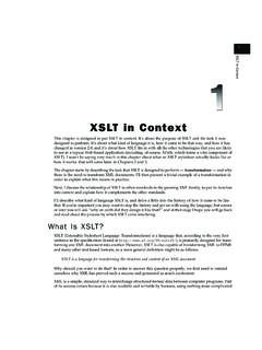 XSLT in Context - John Wiley &amp; Sons