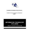 INFORMATION TECHNOLOGY SYLLABUS - Examinations
