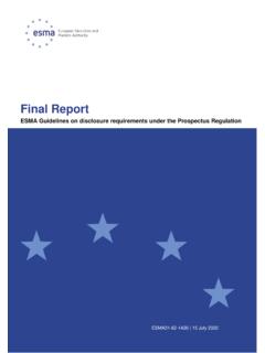 Final Report on Guidelines on Prospectus ... - Europa