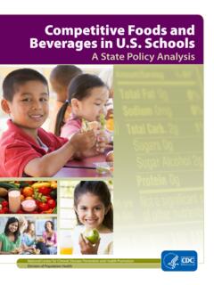 Competitive Foods and Beverages in U.S. Schools