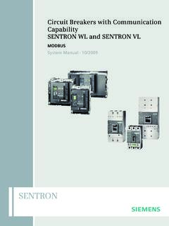 System Manual SENTRON 3WL/3VL Circuit breakers …