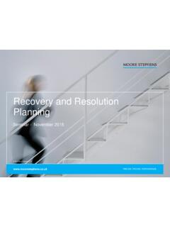 Recovery and Resolution Planning - Moore Stephens