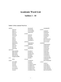 Academic Word List - Ielts Document