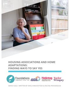 HOUSING ASSOCIATIONS AND HOME ADAPTATIONS: …