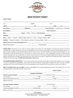 NEW PATIENT PACKET