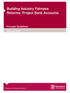 Building Industry Fairness Reforms: Project Bank …
