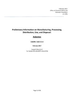 Preliminary Information on Manufacturing, Processing ...