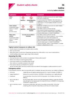 Student safety sheets 56 Iodine