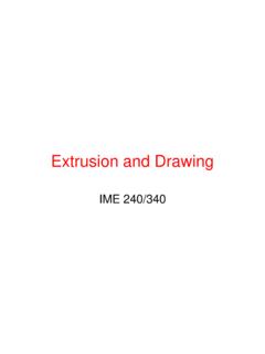 Extrusion and Drawing - University of Rhode Island