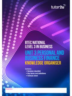 BTEC National level 3 in Business UNIT 3 personal and ...