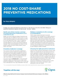 2018 NO COST-SHARE PREVENTIVE MEDICATIONS …