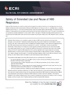 Safety of Extended Use and Reuse of N95 Respirators