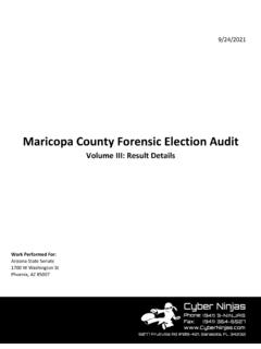 Maricopa County Forensic Election Audit
