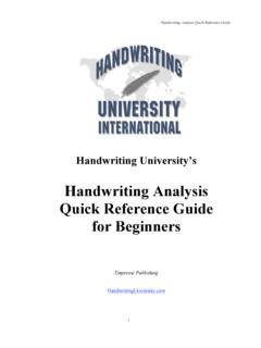 Handwriting Analysis Quick Reference Guide for Beginners
