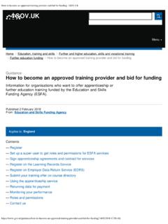 How to become an approved training provider and bid for ...