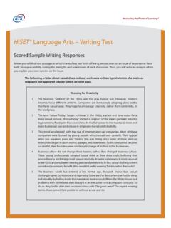 HiSET Language Arts – Writing Test