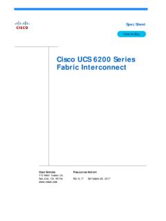 Cisco UCS 6200 Series Fabric Interconnect Spec Sheet