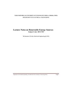 Lecture Notes on Renewable Energy Sources