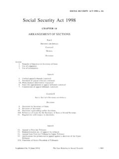 Social Security Act 1998 - Legislation.gov.uk