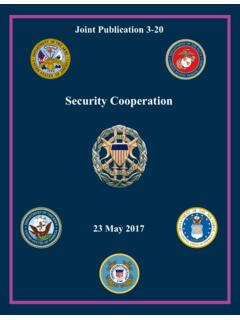 JP 3-20, Security Cooperation - Joint Chiefs of Staff