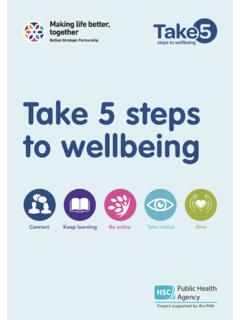 Take 5 steps to wellbeing - Making Life Better Together