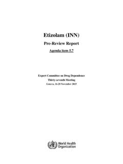 Etizolam (INN) - WHO