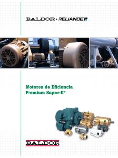 Motores de Eﬁ ciencia Premium Super-E