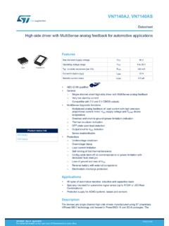 Datasheet - VN7140AJ, VN7140AS - High-side driver with ...