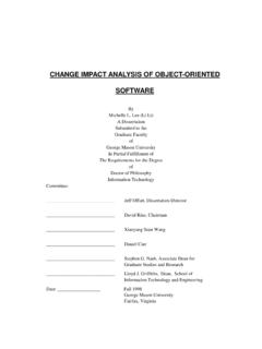 CHANGE IMPACT ANALYSIS OF OBJECT-ORIENTED SOFTWARE