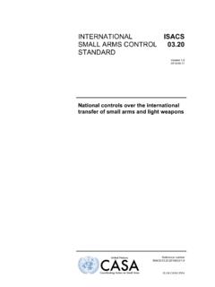 INTERNATIONAL ISACS SMALL ARMS CONTROL 03.20 …