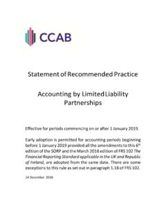 Statement of Recommended Practice Accounting by Limited ...