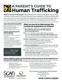 A PARENT’S GUIDE TO Human Trafficking - Child …