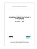 GENERAL SPECIFICATIONS 11 CONCRETE - New York City