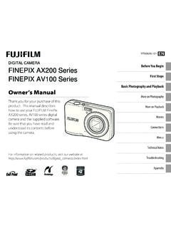FinePix AX200 AV100 - Fujifilm