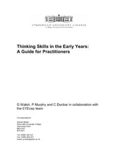 (PDF) Thinking Skills in the Early Years - Curriculum …