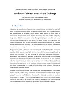 South Africa’s Urban Infrastructure Challenge