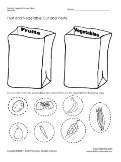 Fruit and Vegetable Cut and Paste Activity - …