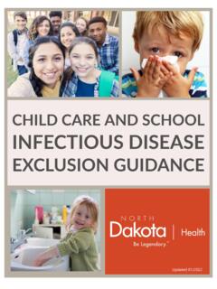 North Dakota Child Care and School Infectious Disease ...