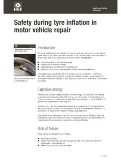 Safety during tyre inflation in motor vehicle repair - HSE