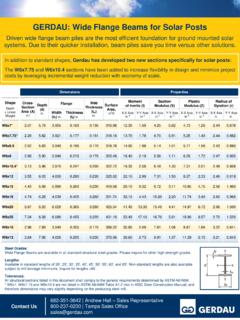 GERDAU: Wide Flange Beams for Solar Posts