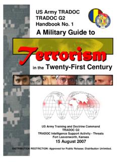 US Army TRADOC TRADOC G2 Handbook No. 1 A Military …