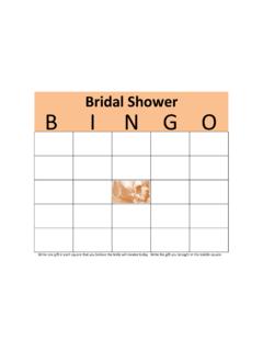 Bridal Shower Bingo - Perfect Party Games