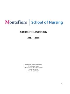 THE STUDENT HANDBOOK - Montefiore Health …