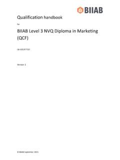 for BIIAB Level 3 NVQ Diploma in Marketing (QCF)