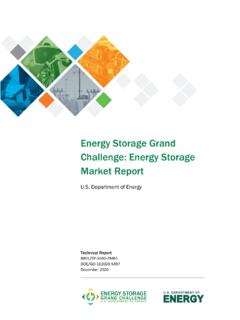 Energy Storage Grand Challenge Energy Storage Market Report