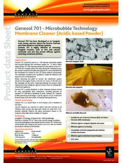 Genesol 701 - Microbubble Technology Membrane …