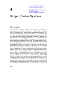 Simple Control Systems - Graduate Degree in Control