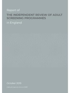 Report of THE INDEPENDENT REVIEW OF ADULT ... - NHS …